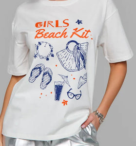 Girls Beach Graphic Tee
