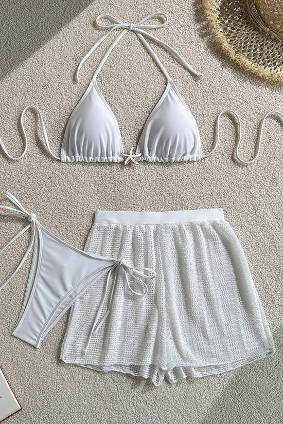 Starfish Bikini Set with Cover-Up Shorts