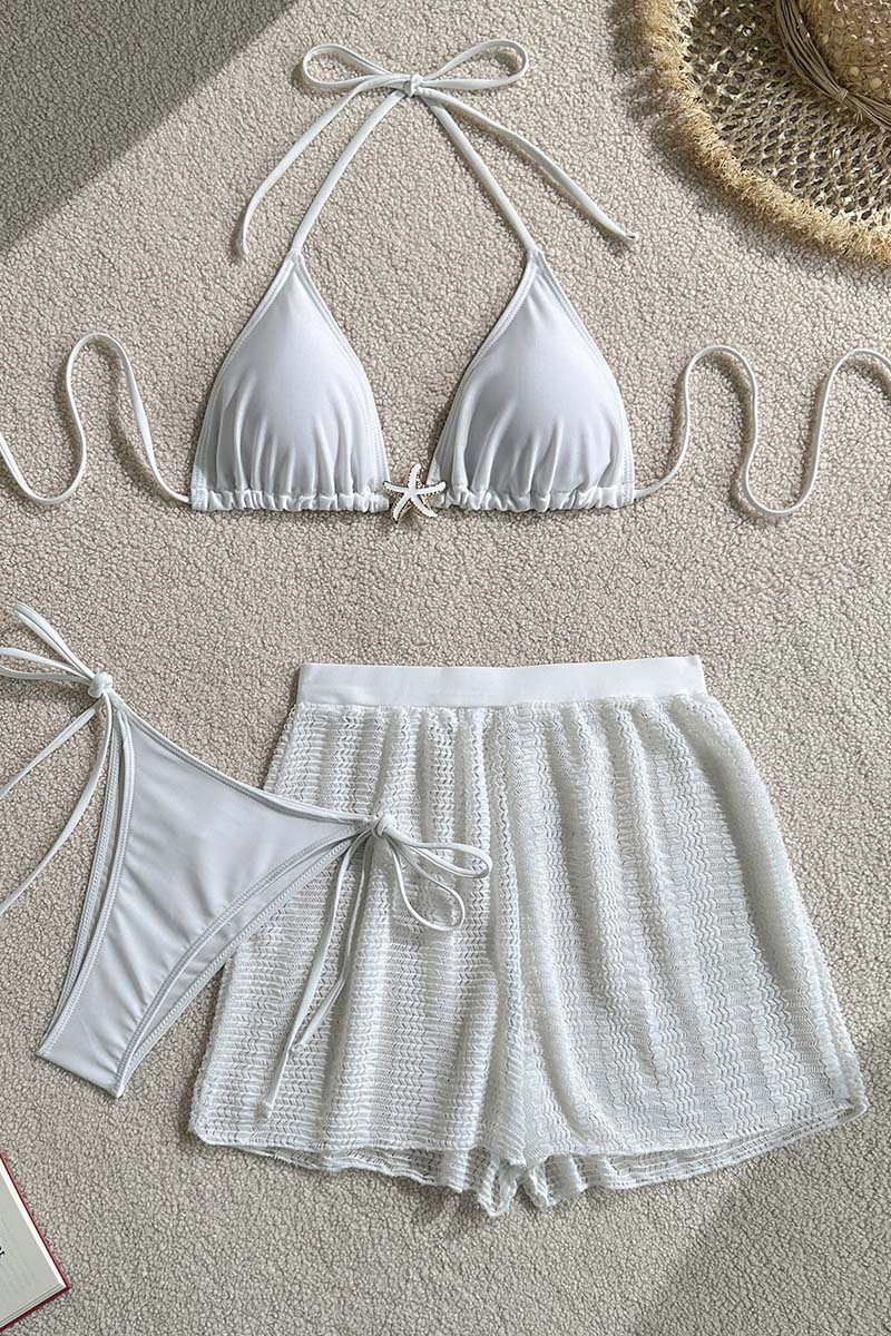 Starfish Bikini Set with Cover-Up Shorts