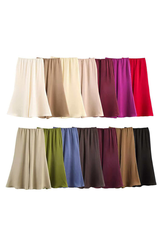 Elegant Flowing Midi Skirt