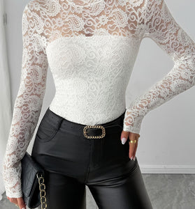 Elegant Lace Long Sleeve Top