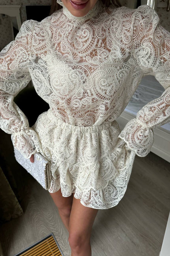 Elegant Lace Skirt Set