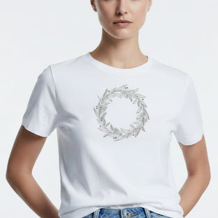 Laurel Wreath Embroidered T-Shirt