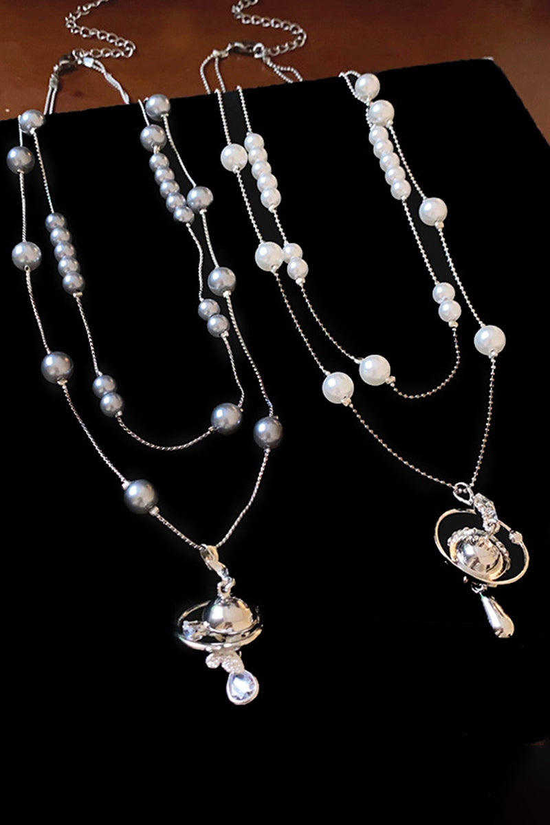 Elegant Double Layer Pearl Necklace