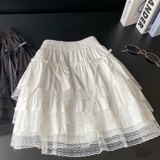 Ruffle Lace Mini Skirt