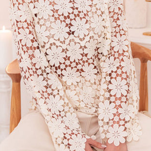 Floral Long Sleeve Cover-Up