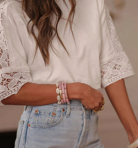 Elegant Lace Sleeve Blouse