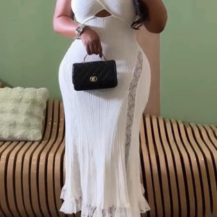 Cross Halter Sleeveless Casual Dress