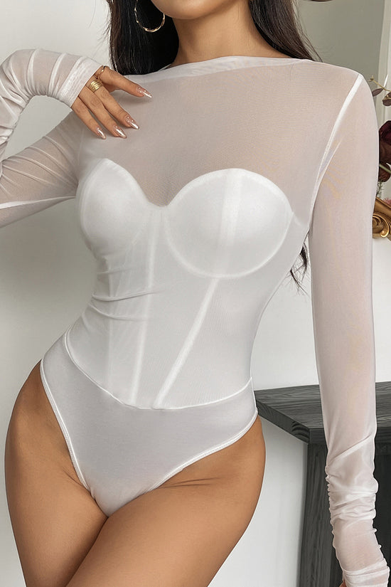 Sheer Long Sleeve Bodysuit