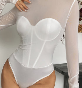 Sheer Long Sleeve Bodysuit