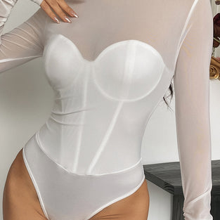 Sheer Long Sleeve Bodysuit