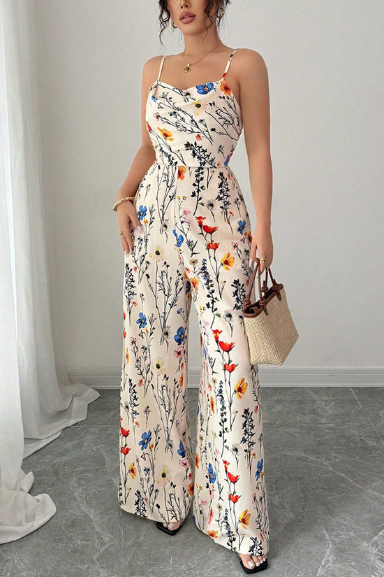 Floral Sleeveless Jumpsuit