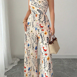 Floral Sleeveless Jumpsuit
