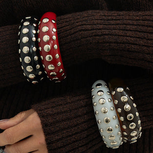 Studded Statement Bangle Bracelet