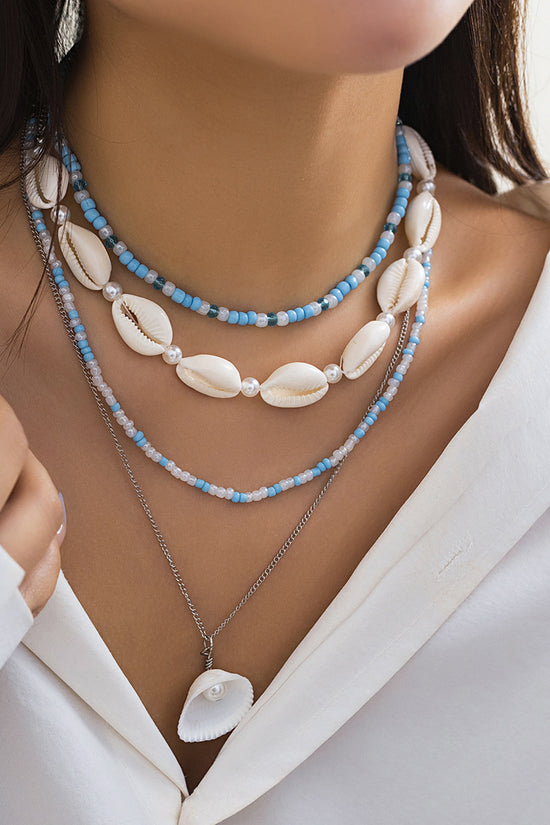 Elegant Layered Pearl Charm Necklace