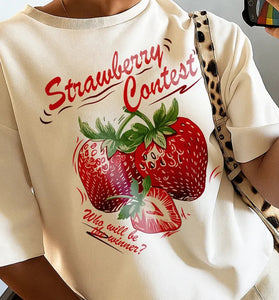 Strawberry Contest Graphic T-Shirt