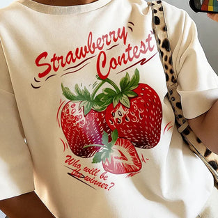Strawberry Contest Graphic T-Shirt