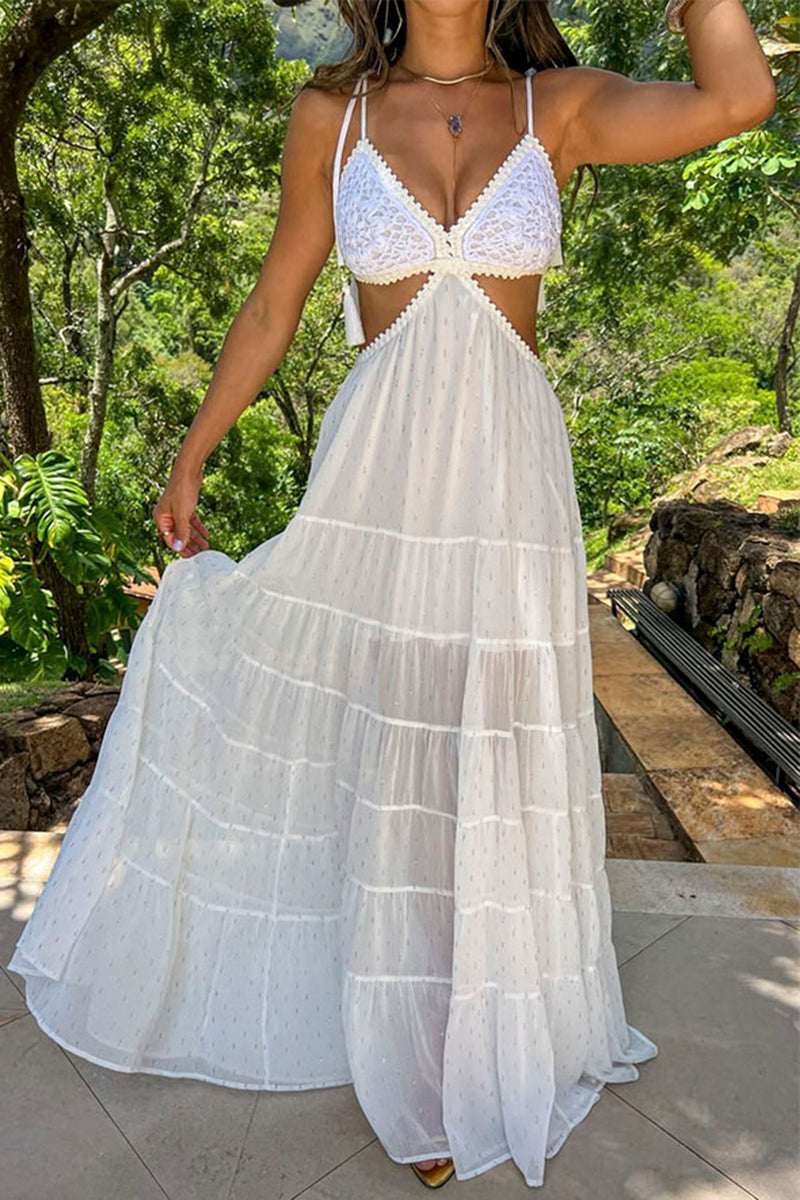 Elegant Tiered Sleeveless Casual Dress