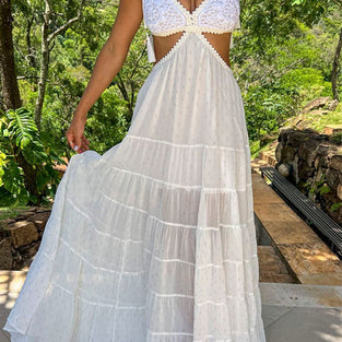Elegant Tiered Sleeveless Casual Dress