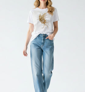 Radiant Wing Embroidered T-Shirt