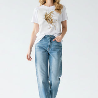 Radiant Wing Embroidered T-Shirt