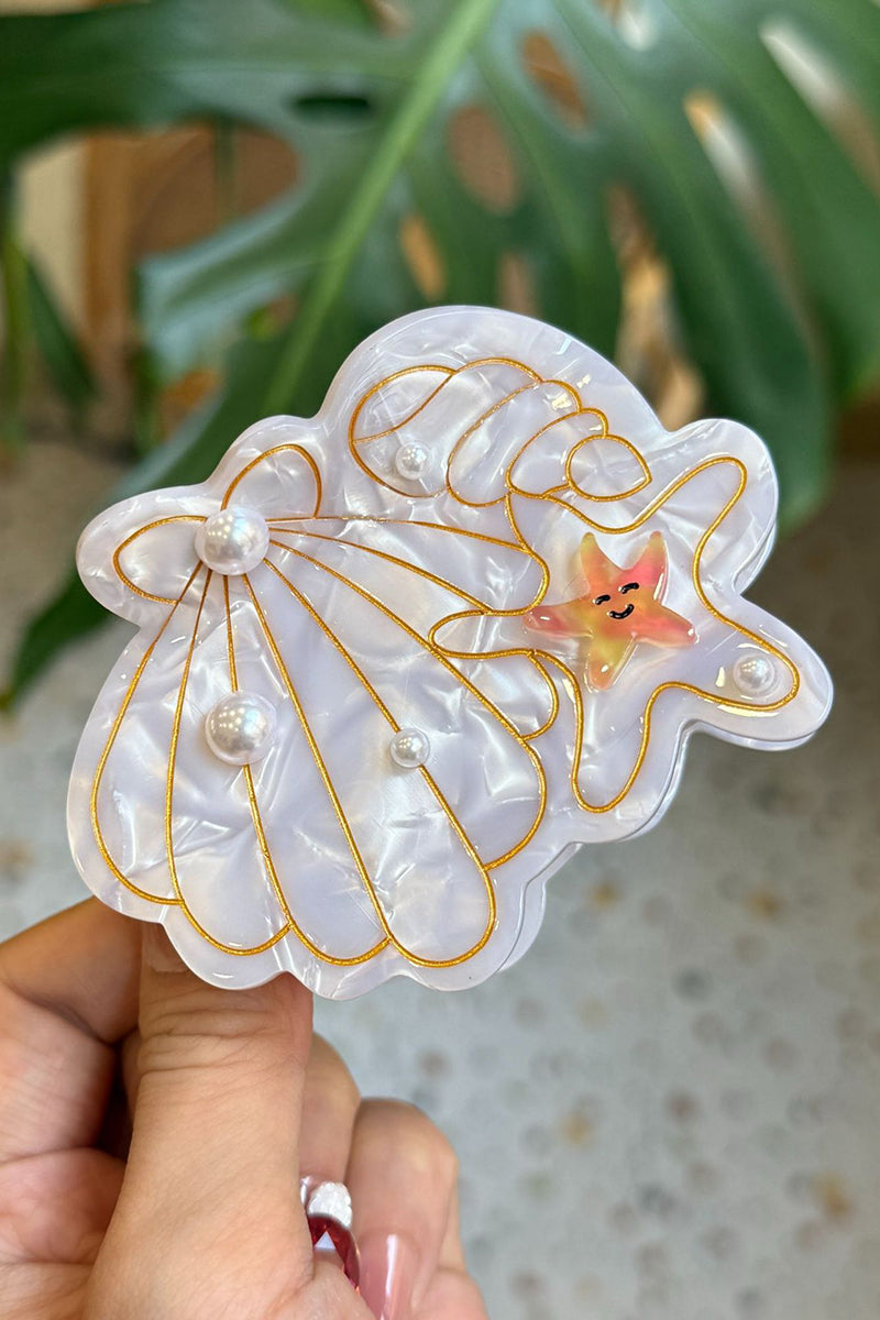 Sea Shell and Starfish Hair Clip