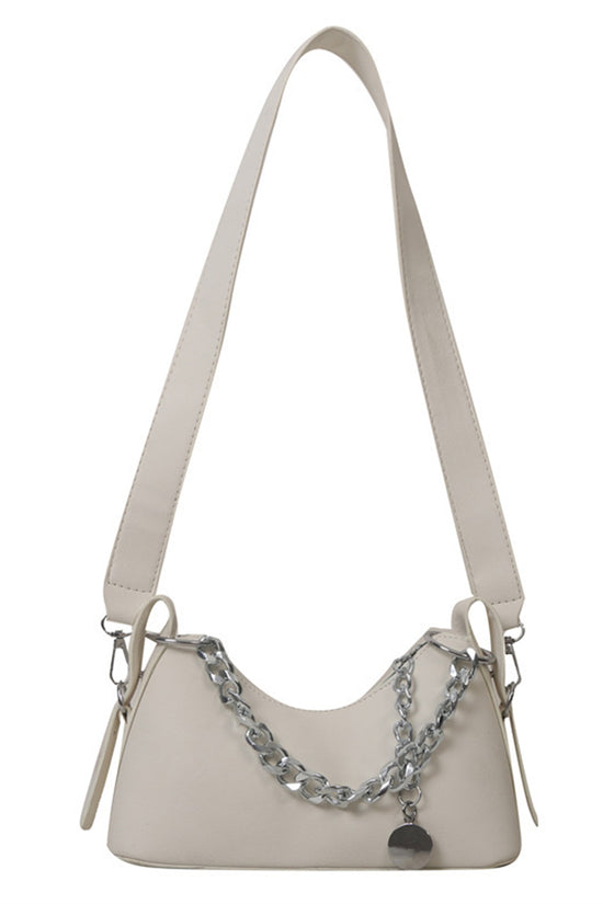 Chain Accent Shoulder Bag