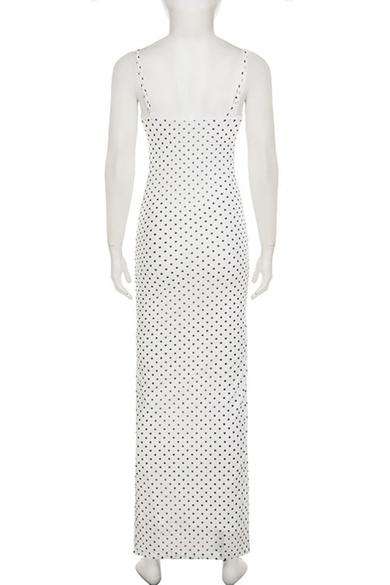 Polka Dot Sleeveless Casual Dress