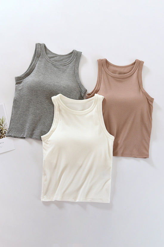 Classic Sleeveless Ribbed Tank Top