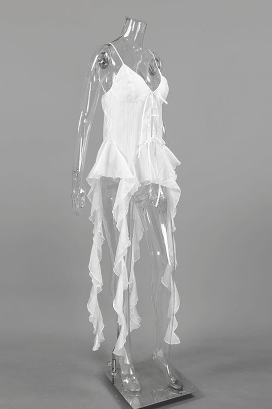 Flowing Ruffle Sleeveless Camisole Top