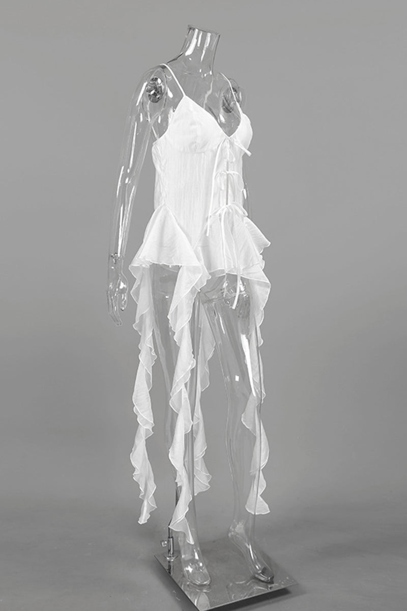 Flowing Ruffle Sleeveless Camisole Top