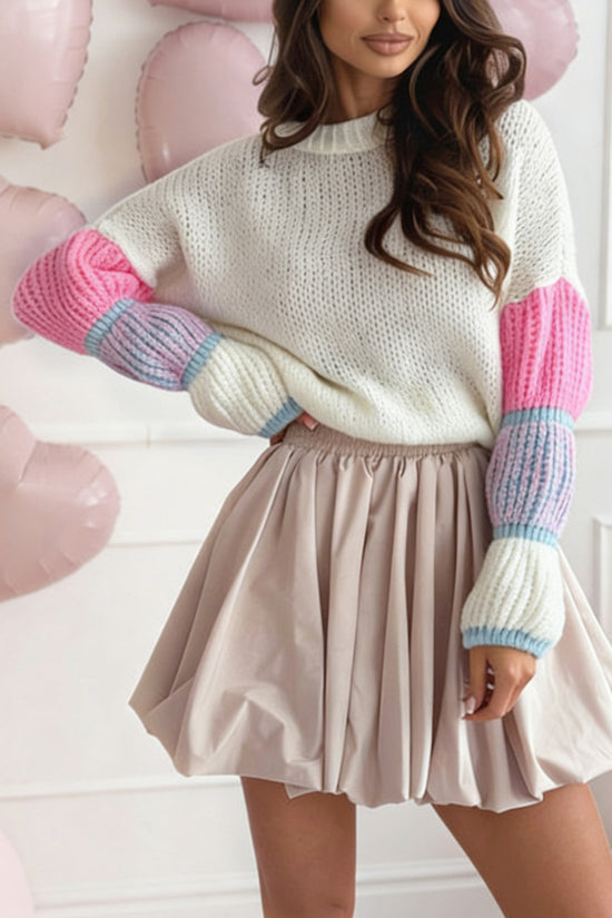 Color Block Knit Sweater
