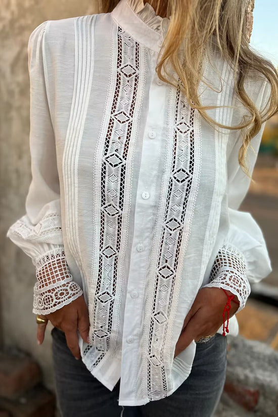 Elegant Lace Long Sleeve Blouse
