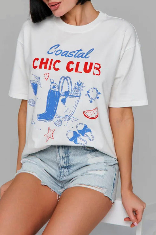 Coastal Chic Printed T-Shirt
