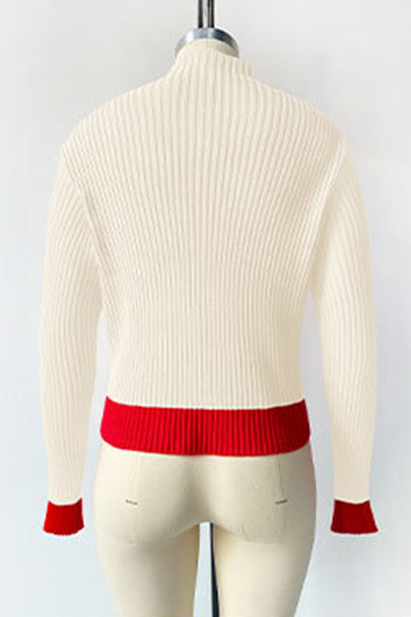 Heart Detail Ribbed Sweater