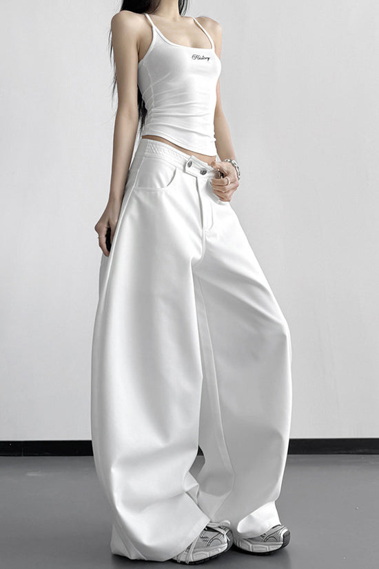 Wide-Leg Casual Pants