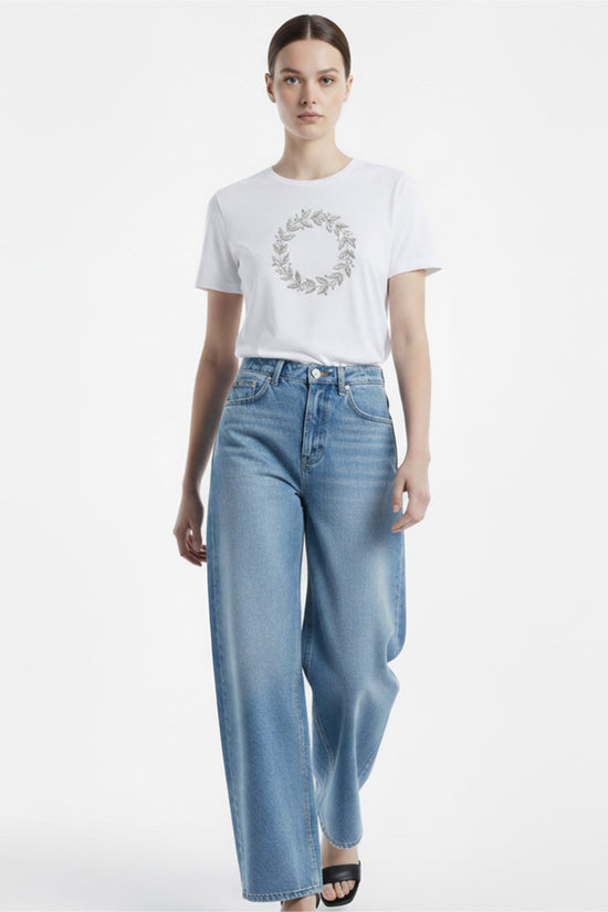 Laurel Wreath Embroidered T-Shirt