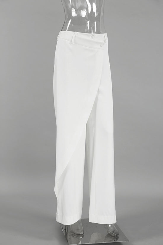 Draped Waist Casual Pants