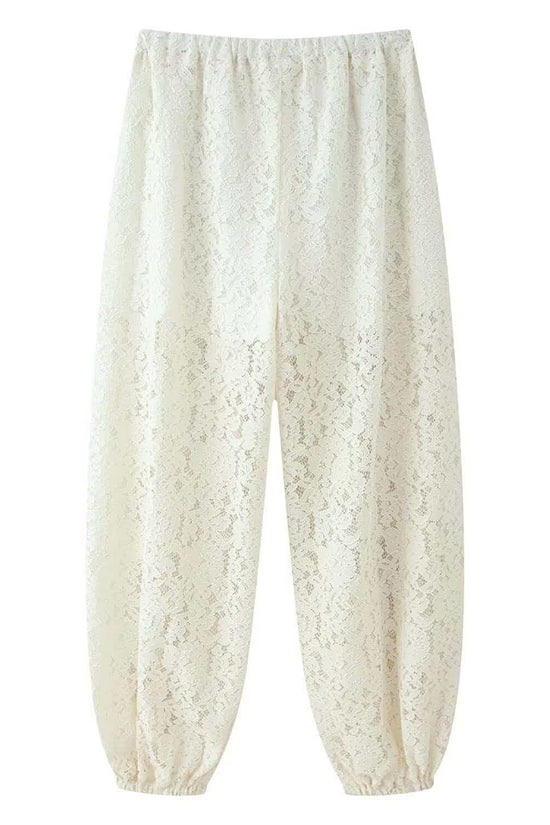 Elegant Lace Casual Pants