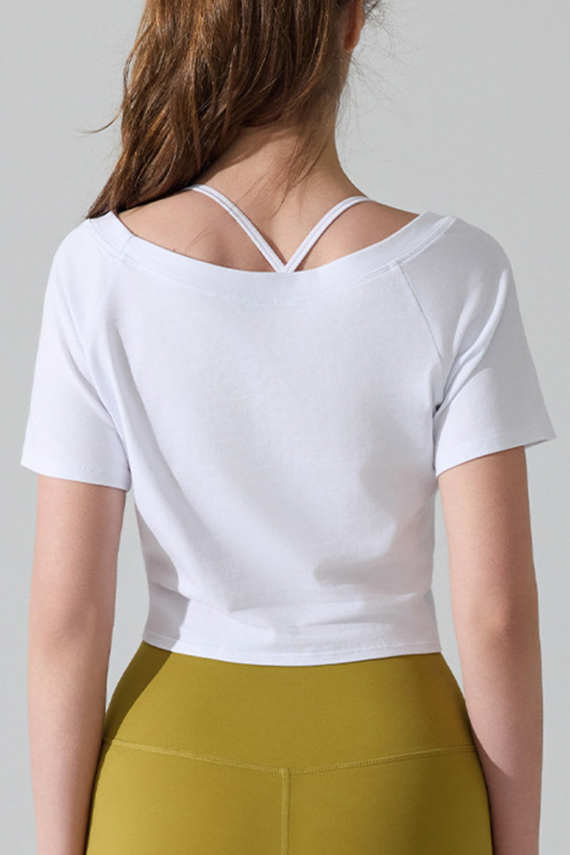 Twist Front Active Crop Top