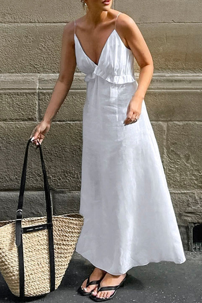 Sleeveless V-Neck Maxi Dress