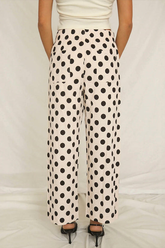 Polka Dot Pocket Loose Pants