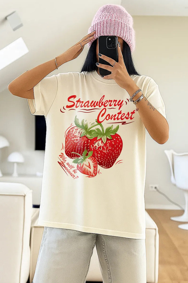 Strawberry Contest Graphic T-Shirt