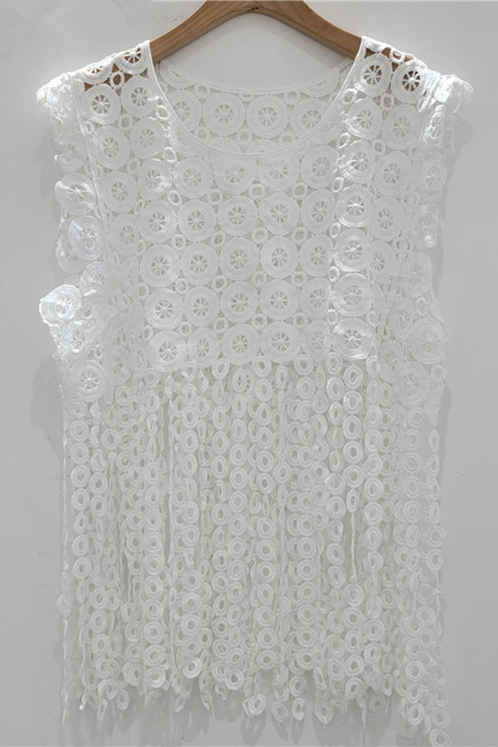 Intricate Sleeveless Crochet Top