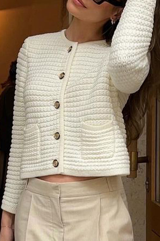 Textured Buttoned Jacket