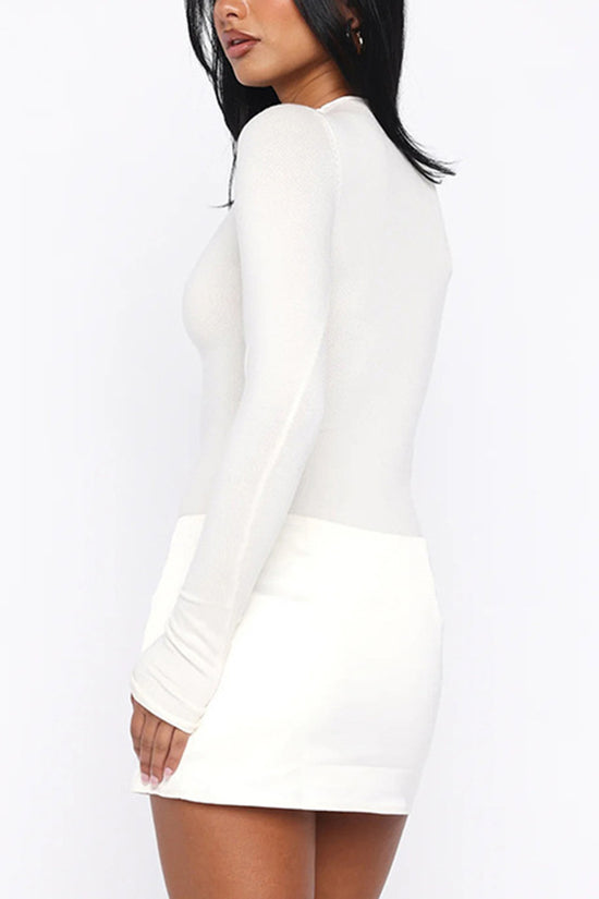 Long Sleeve Mock Neck Bodycon Dress