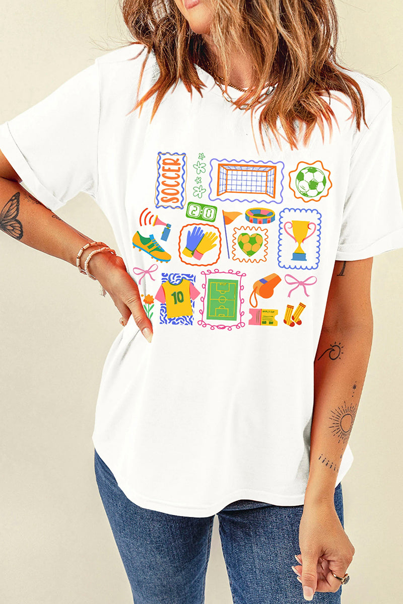 Preppy Soccer Doodle Tee