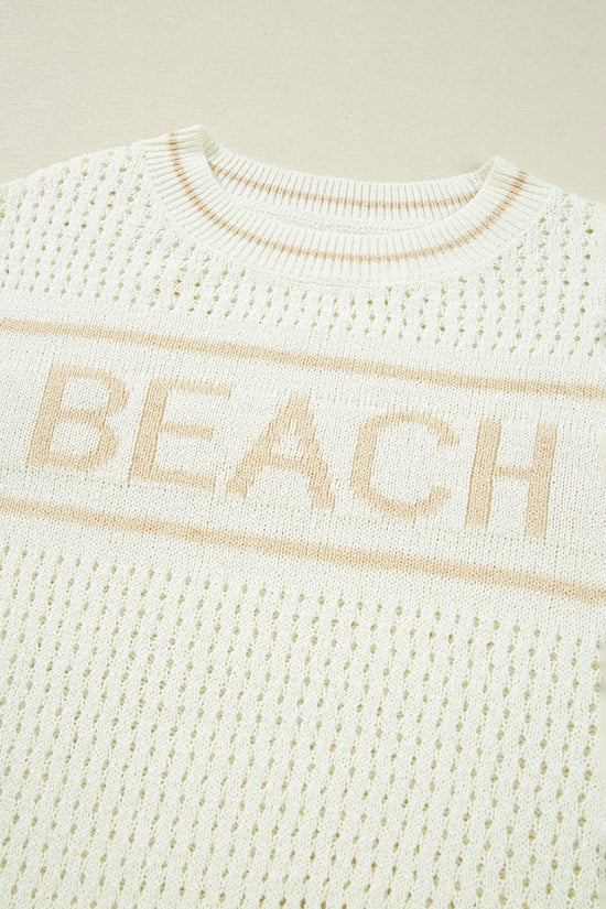 Hollow Out Knitted Dolman Sweater