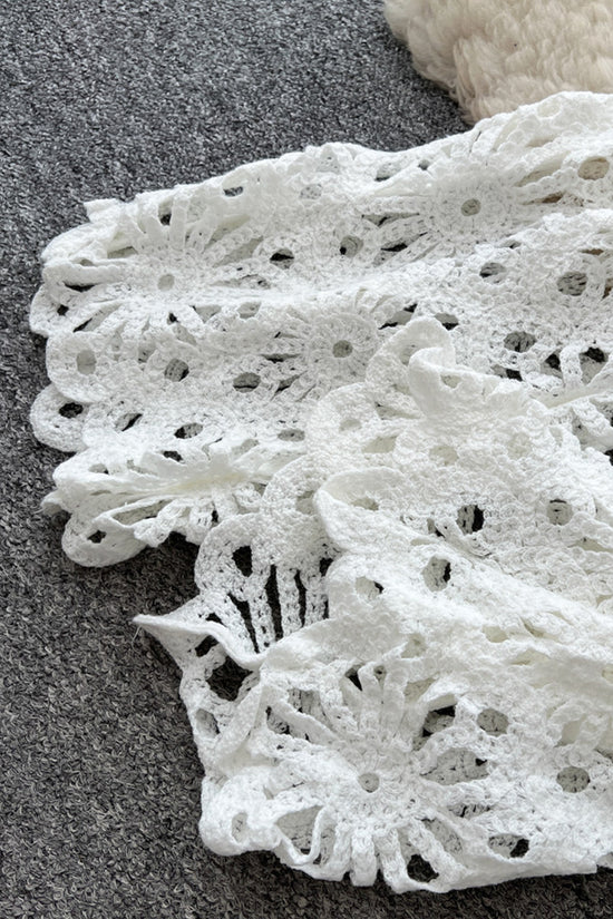 Floral Crochet Sleeveless Pants Set
