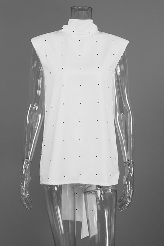 Elegant High-Neck Sleeveless Top